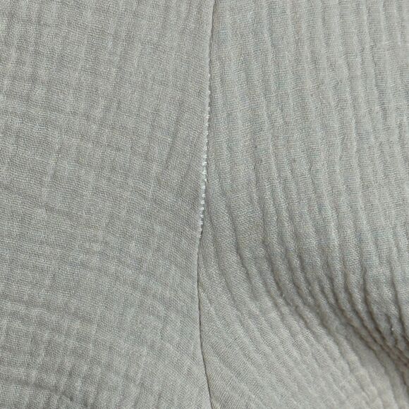 Ces Femme Womens Gauze Shortalls Romper Medium Beige Minimalist Summer Brunch - Picture 9 of 9